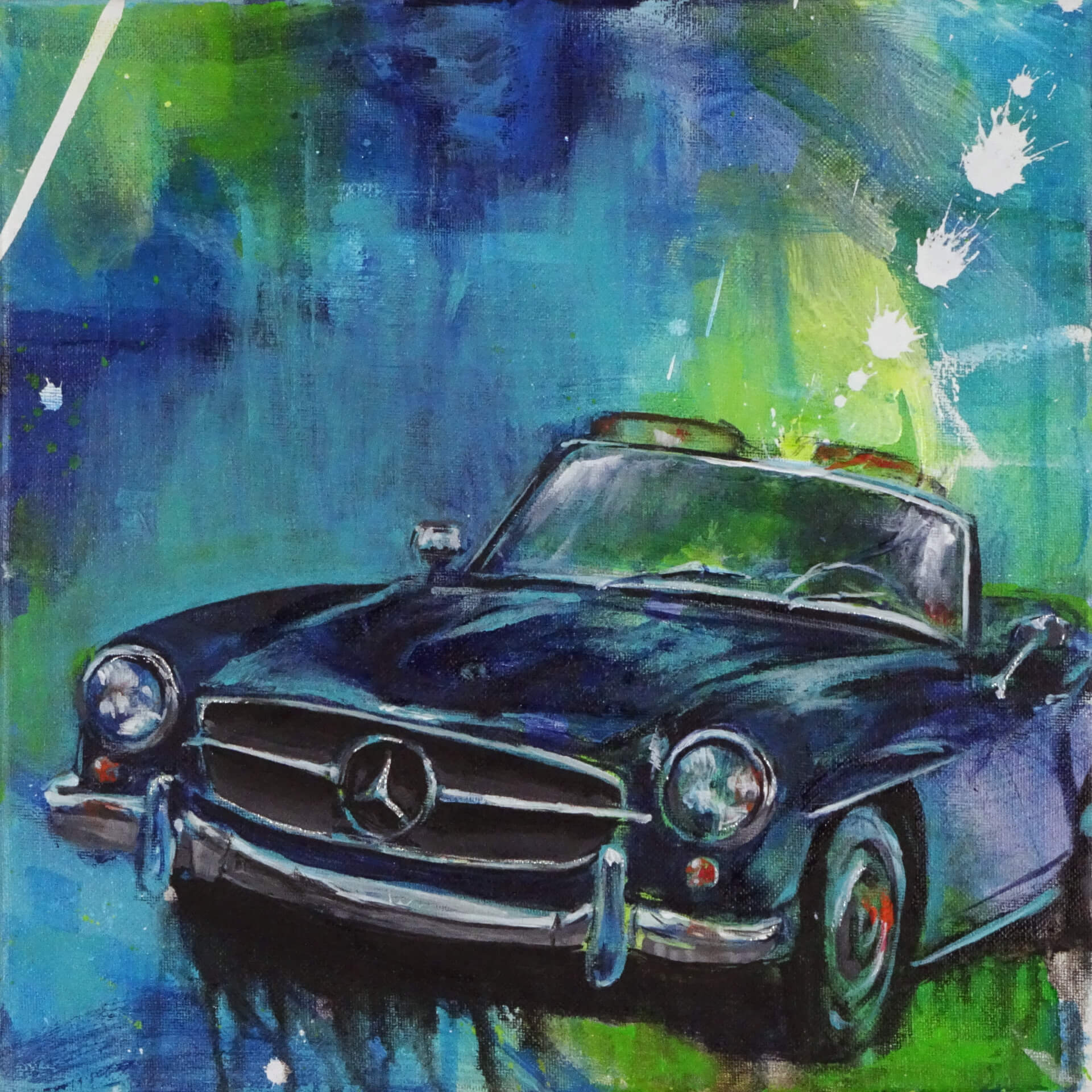 Mercedes 190 SL blau